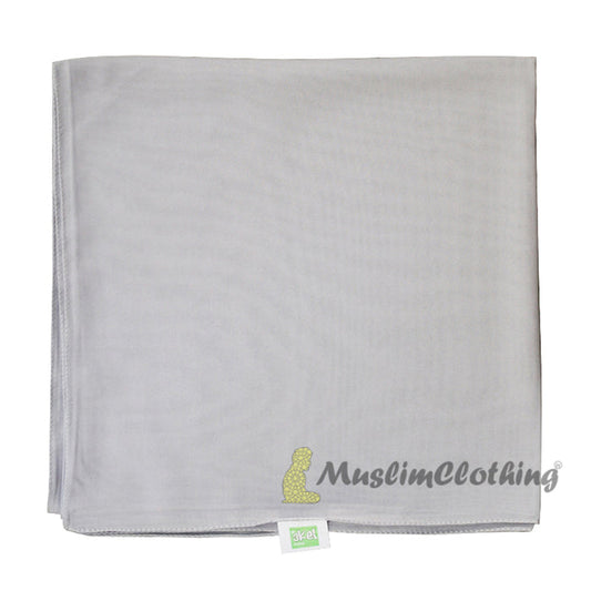 Light Gray Borderless Chiffon Scarf Hijab Shawl Islamic Headwear