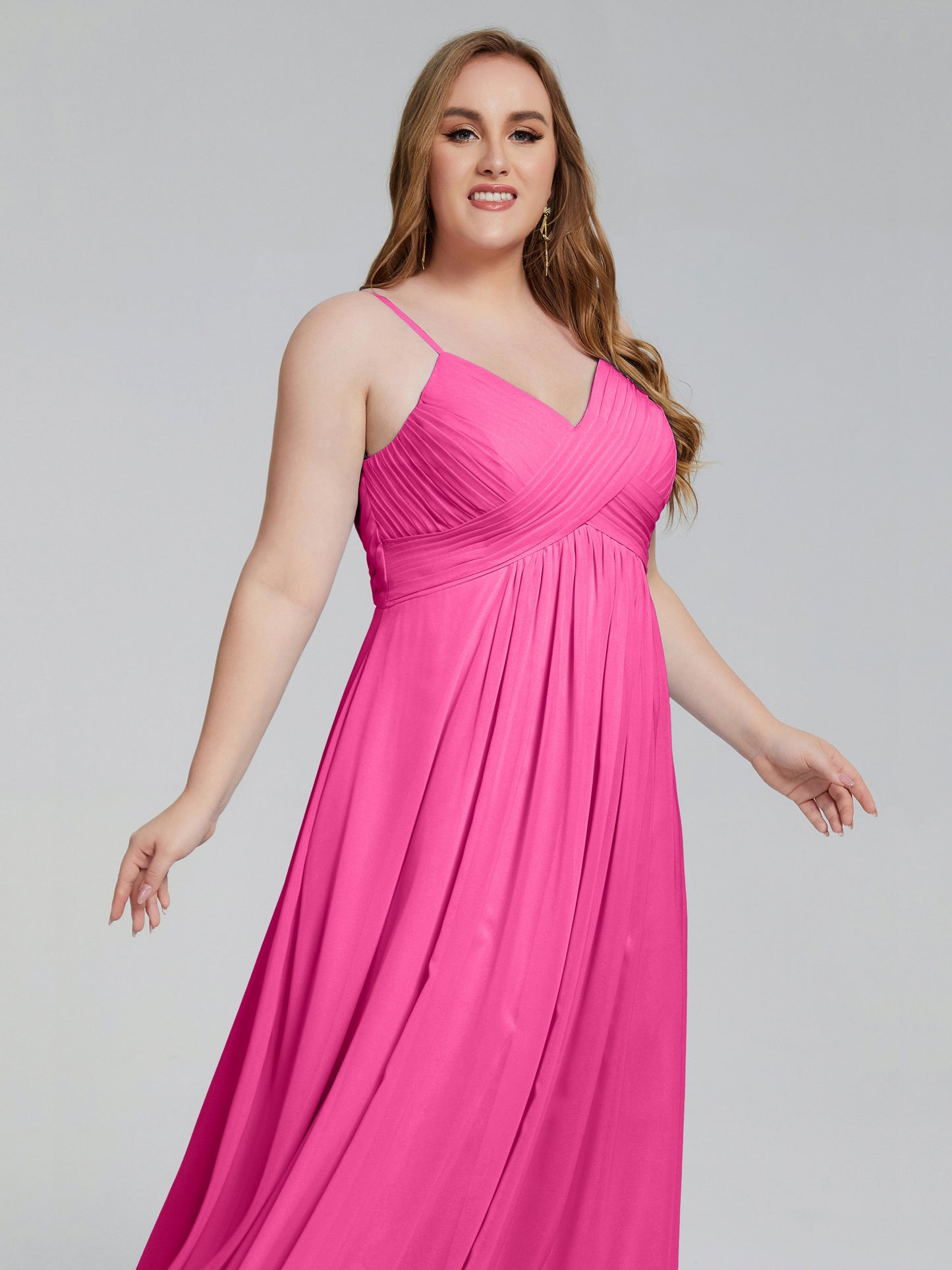 Londyn Spaghetti Straps Plus Size Long Bridesmaid Dresses