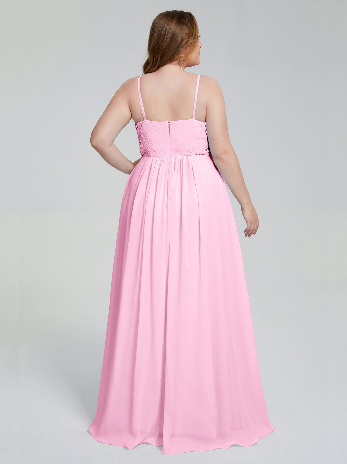 Londyn Spaghetti Straps Plus Size Long Bridesmaid Dresses