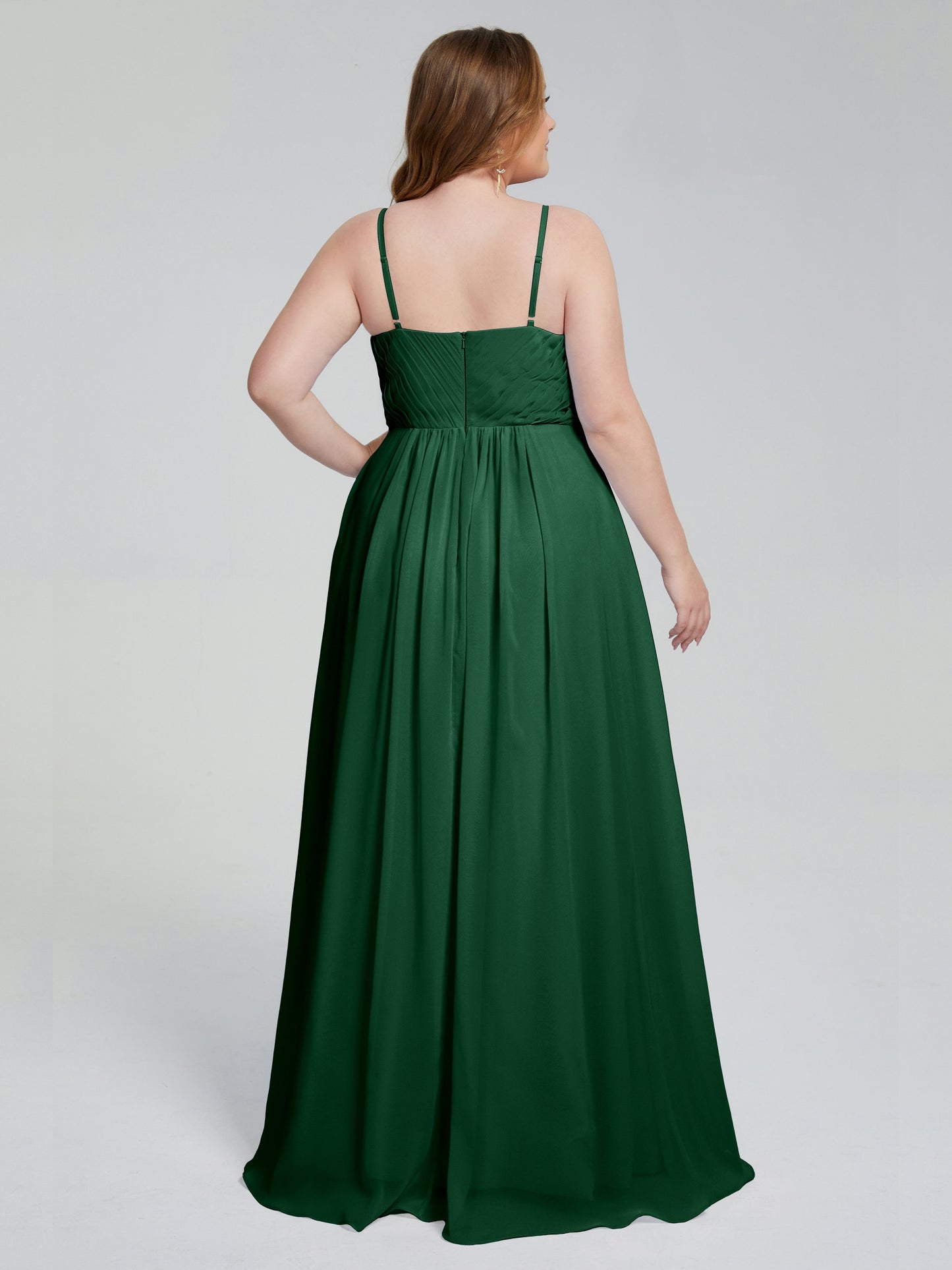 Londyn Spaghetti Straps Plus Size Long Bridesmaid Dresses