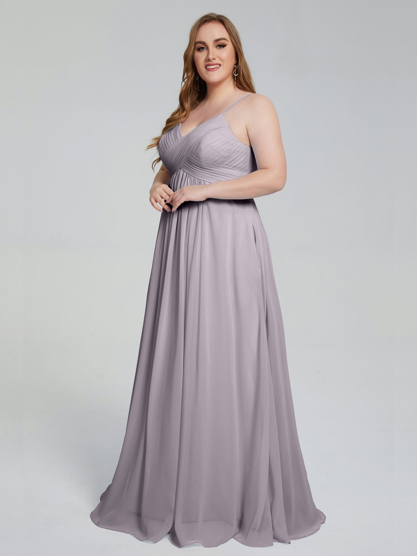 Londyn Spaghetti Straps Plus Size Long Bridesmaid Dresses