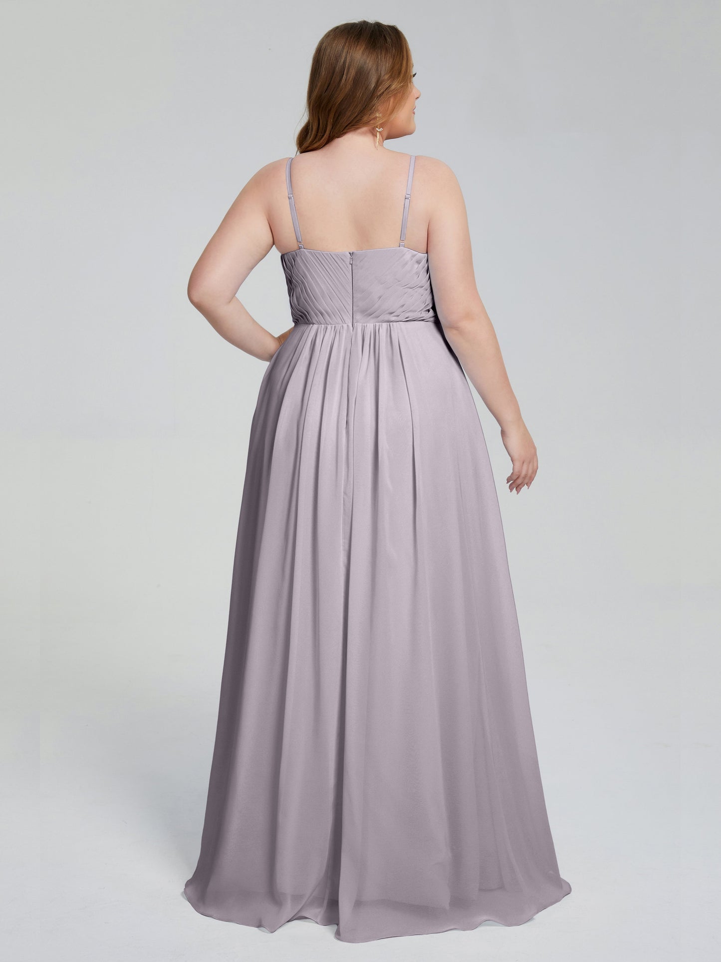 Londyn Spaghetti Straps Plus Size Long Bridesmaid Dresses