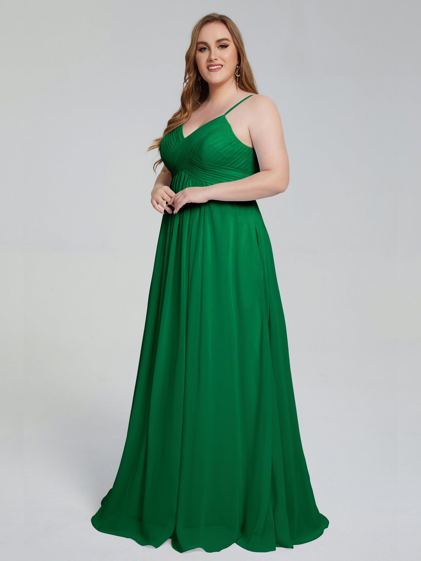 Londyn Spaghetti Straps Plus Size Long Bridesmaid Dresses