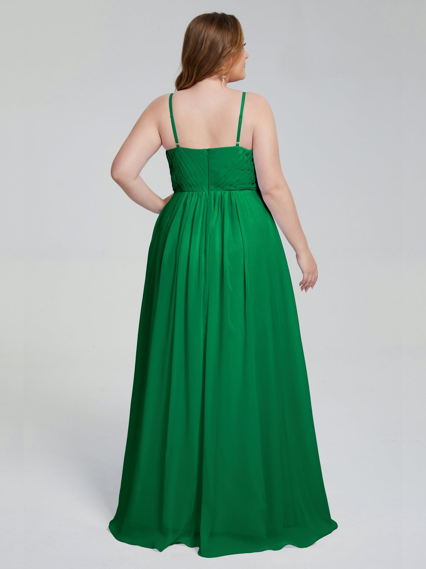 Londyn Spaghetti Straps Plus Size Long Bridesmaid Dresses