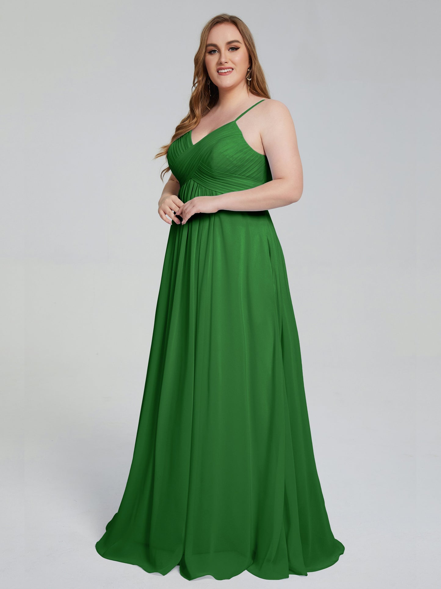 Londyn Spaghetti Straps Plus Size Long Bridesmaid Dresses