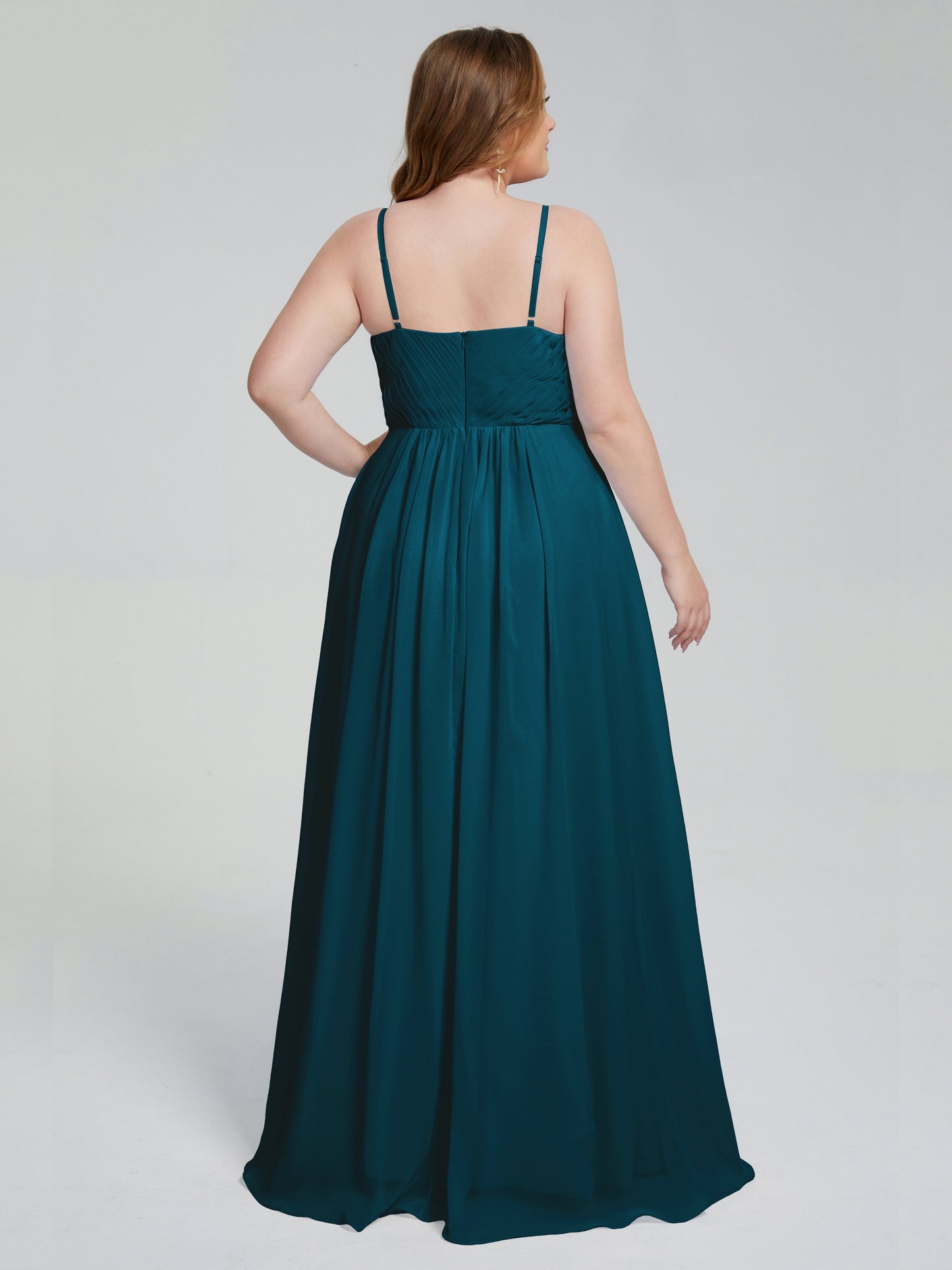 Londyn Spaghetti Straps Plus Size Long Bridesmaid Dresses