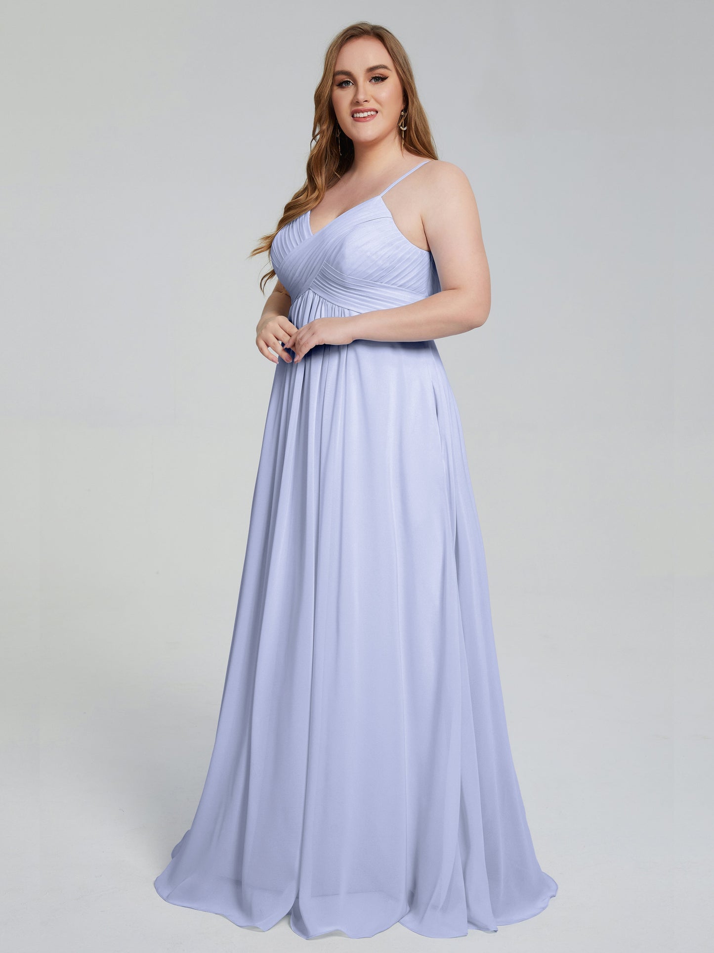 Londyn Spaghetti Straps Plus Size Long Bridesmaid Dresses