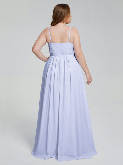 Londyn Spaghetti Straps Plus Size Long Bridesmaid Dresses
