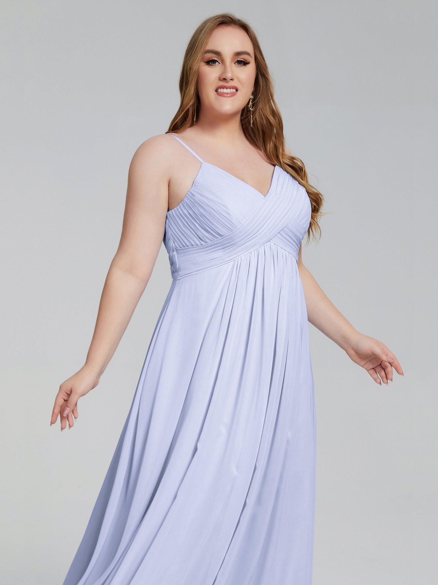 Londyn Spaghetti Straps Plus Size Long Bridesmaid Dresses