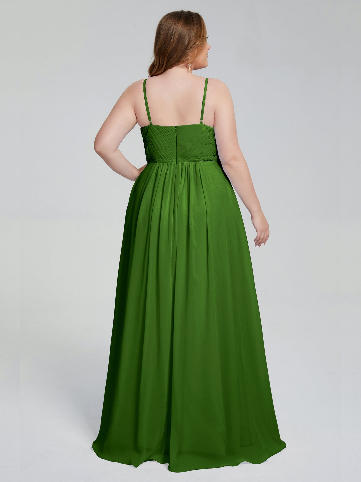 Londyn Spaghetti Straps Plus Size Long Bridesmaid Dresses