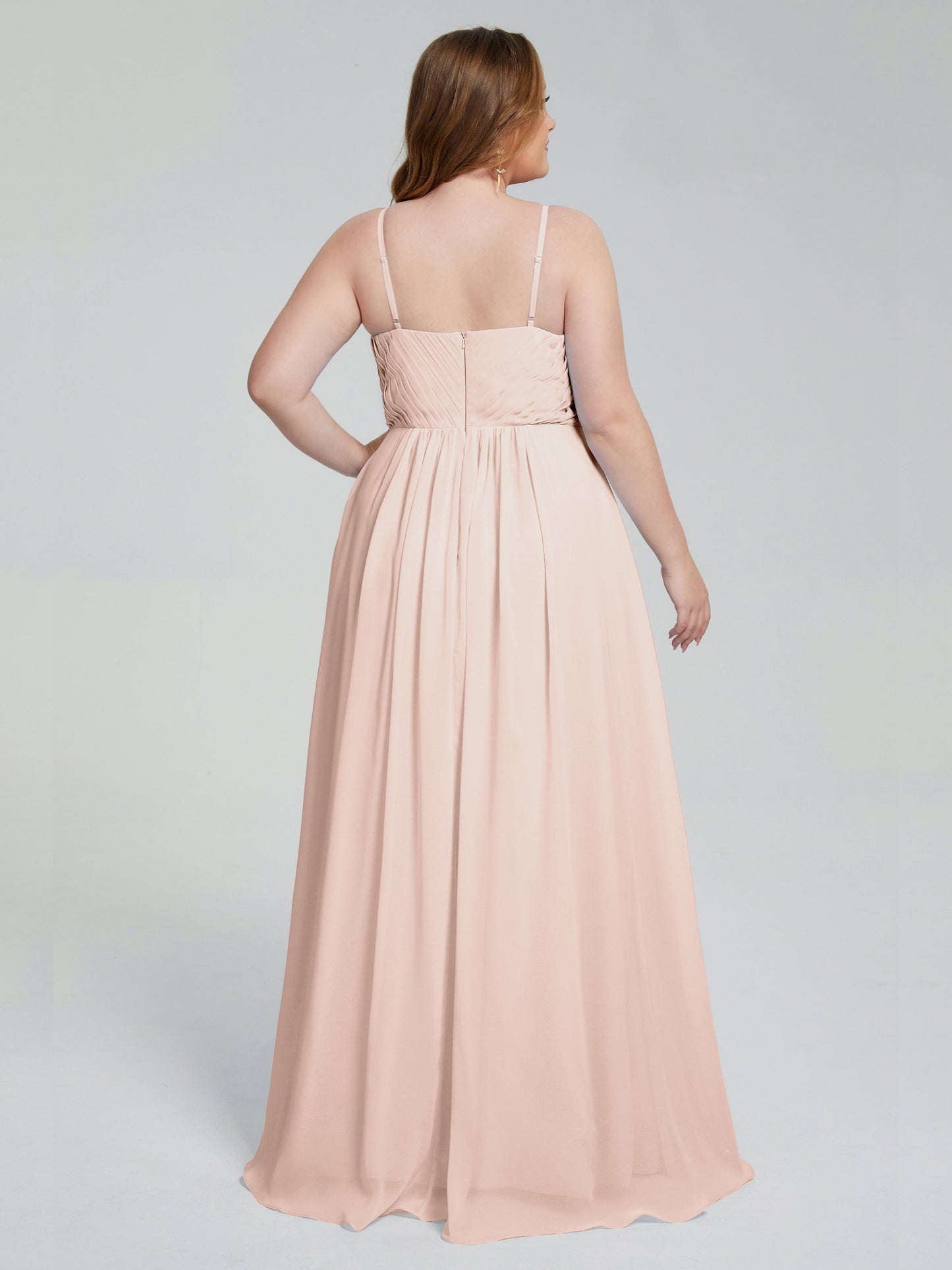 Londyn Spaghetti Straps Plus Size Long Bridesmaid Dresses