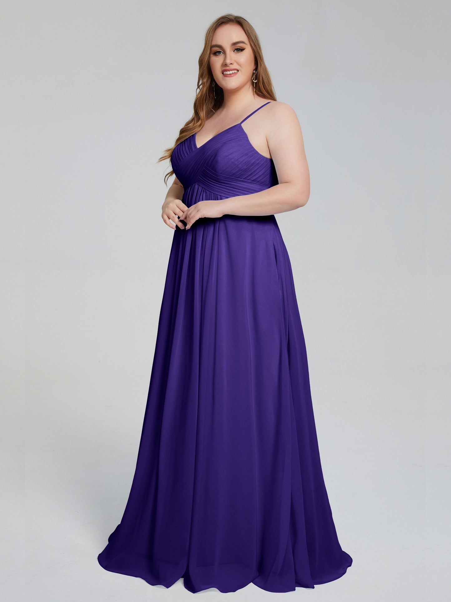 Londyn Spaghetti Straps Plus Size Long Bridesmaid Dresses