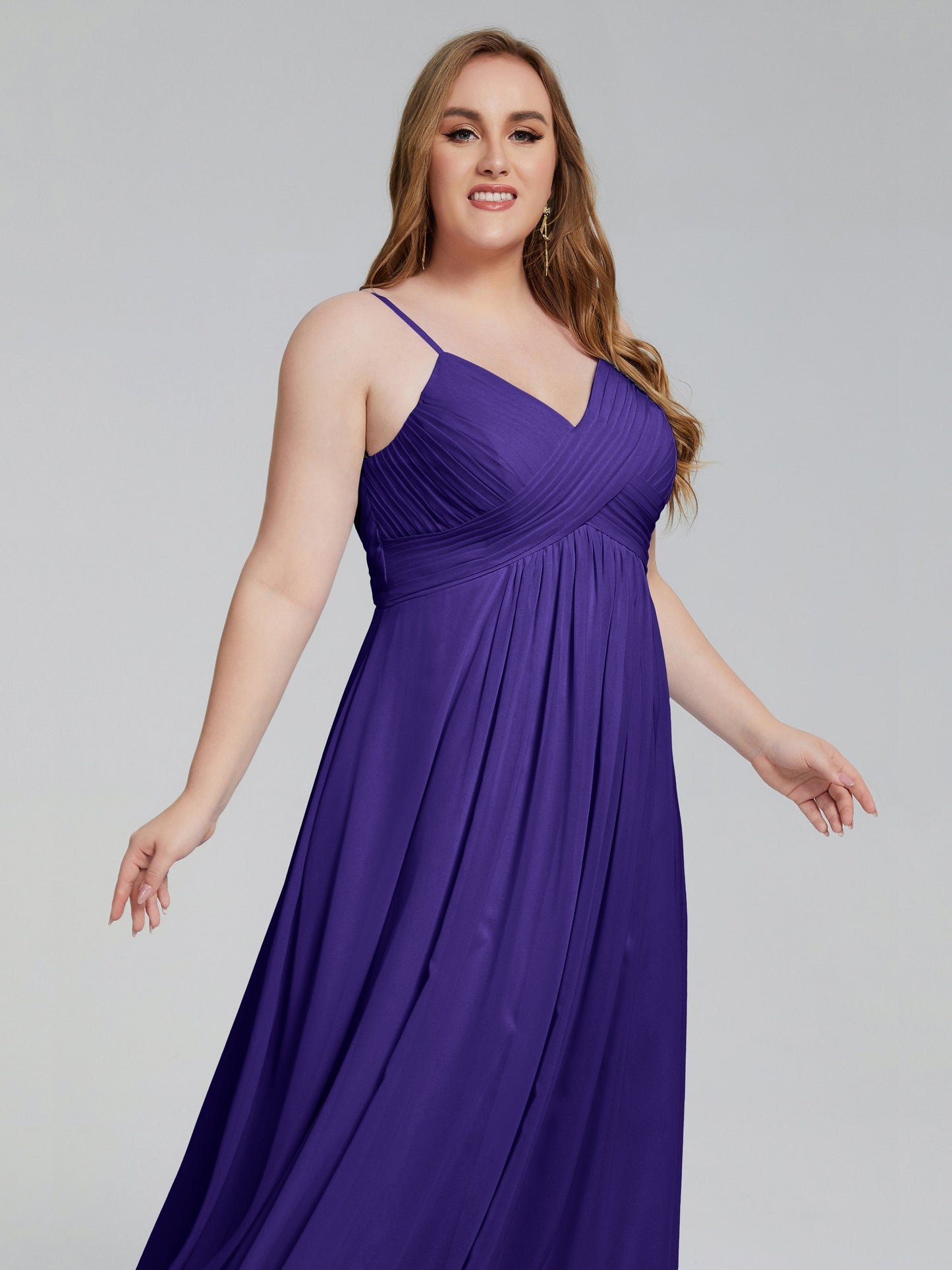 Londyn Spaghetti Straps Plus Size Long Bridesmaid Dresses
