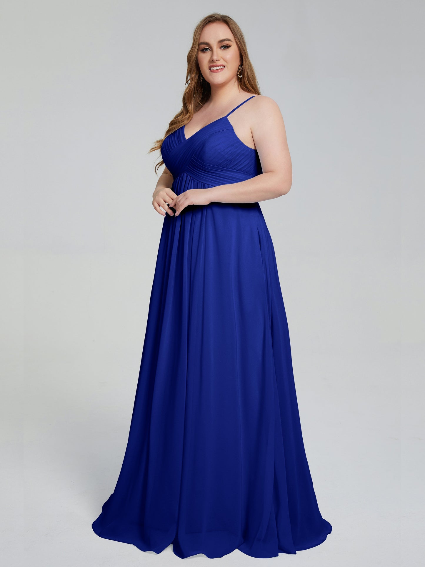 Londyn Spaghetti Straps Plus Size Long Bridesmaid Dresses