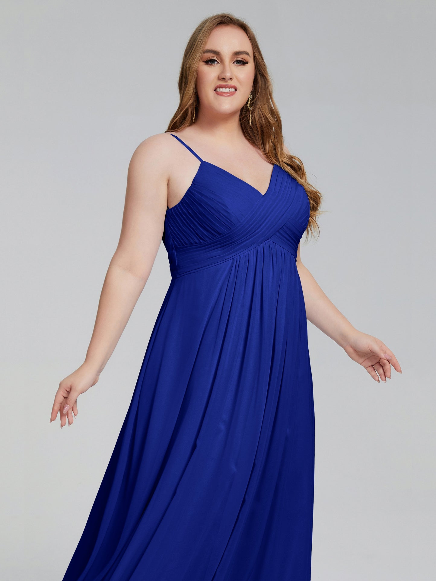 Londyn Spaghetti Straps Plus Size Long Bridesmaid Dresses