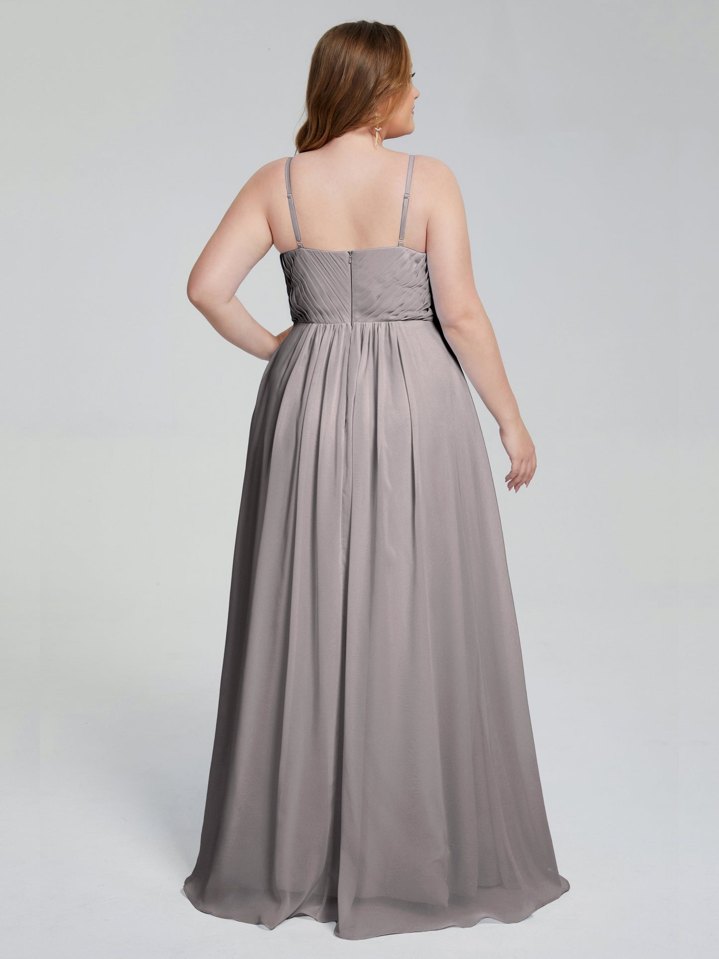 Londyn Spaghetti Straps Plus Size Long Bridesmaid Dresses