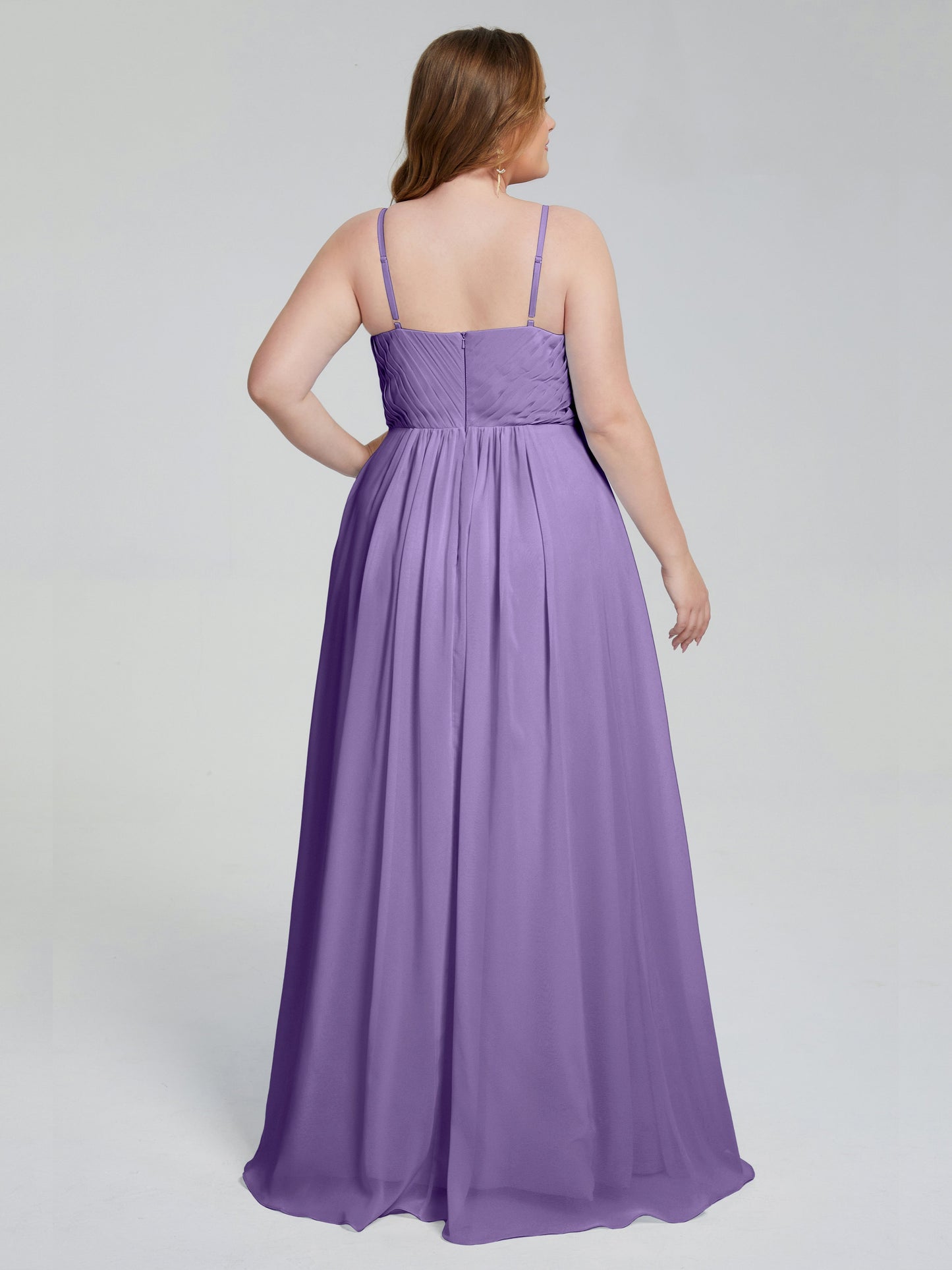 Londyn Spaghetti Straps Plus Size Long Bridesmaid Dresses