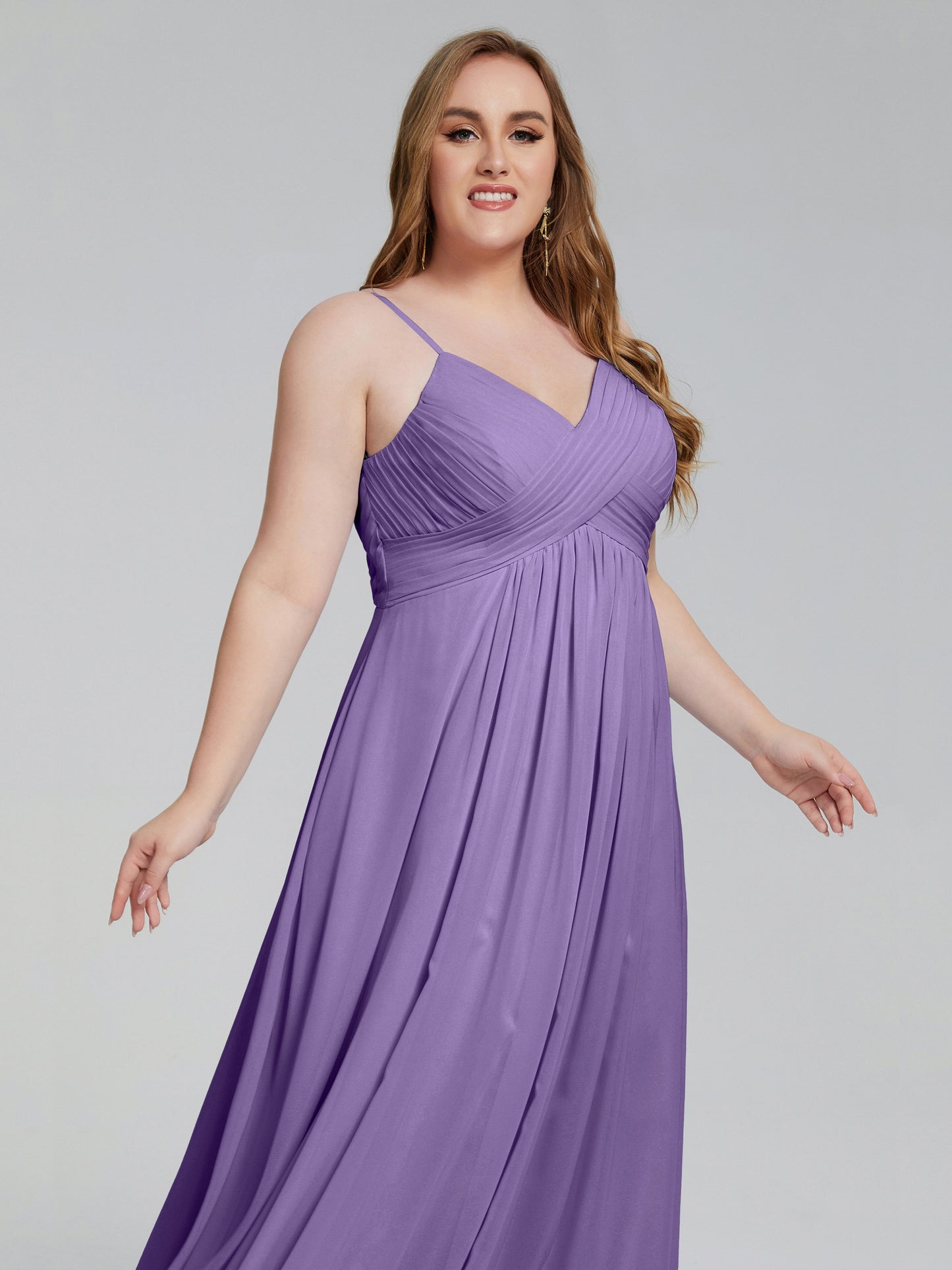 Londyn Spaghetti Straps Plus Size Long Bridesmaid Dresses
