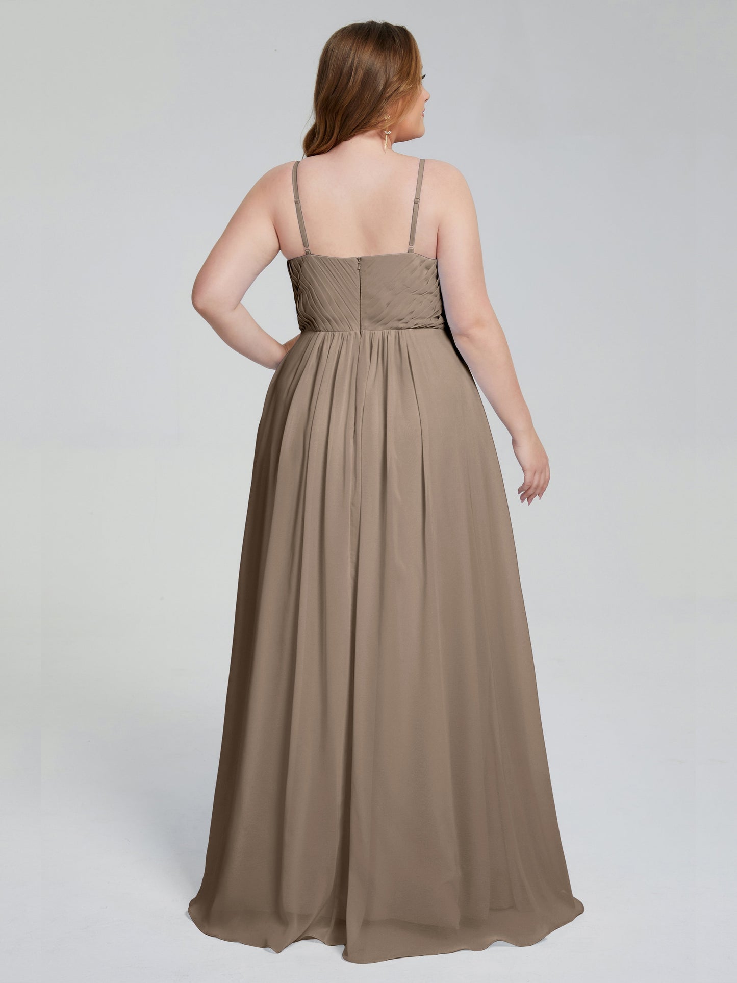 Londyn Spaghetti Straps Plus Size Long Bridesmaid Dresses