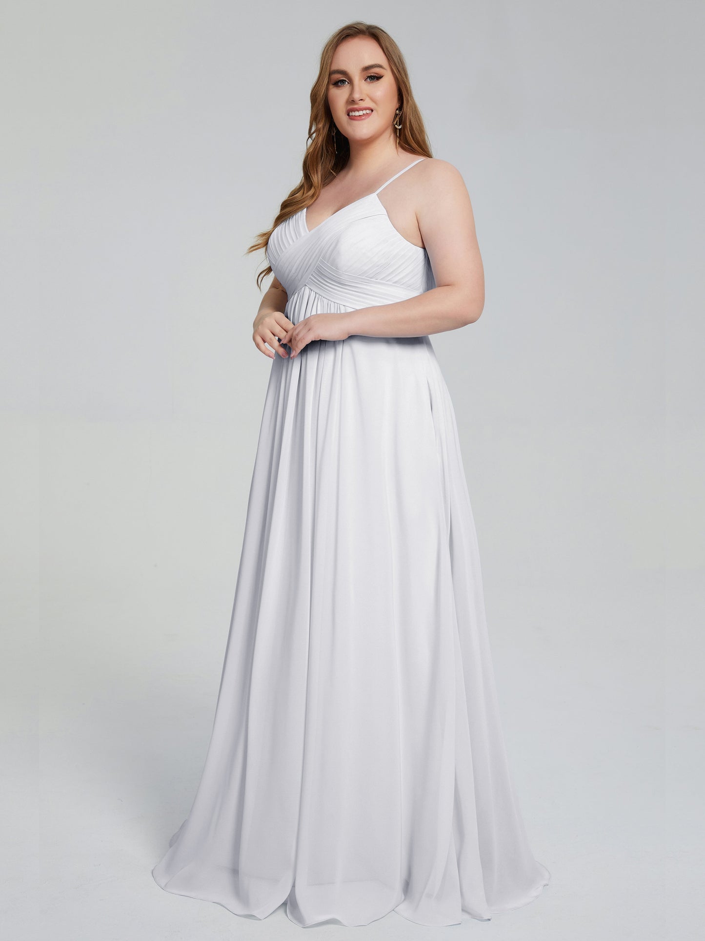 Londyn Spaghetti Straps Plus Size Long Bridesmaid Dresses