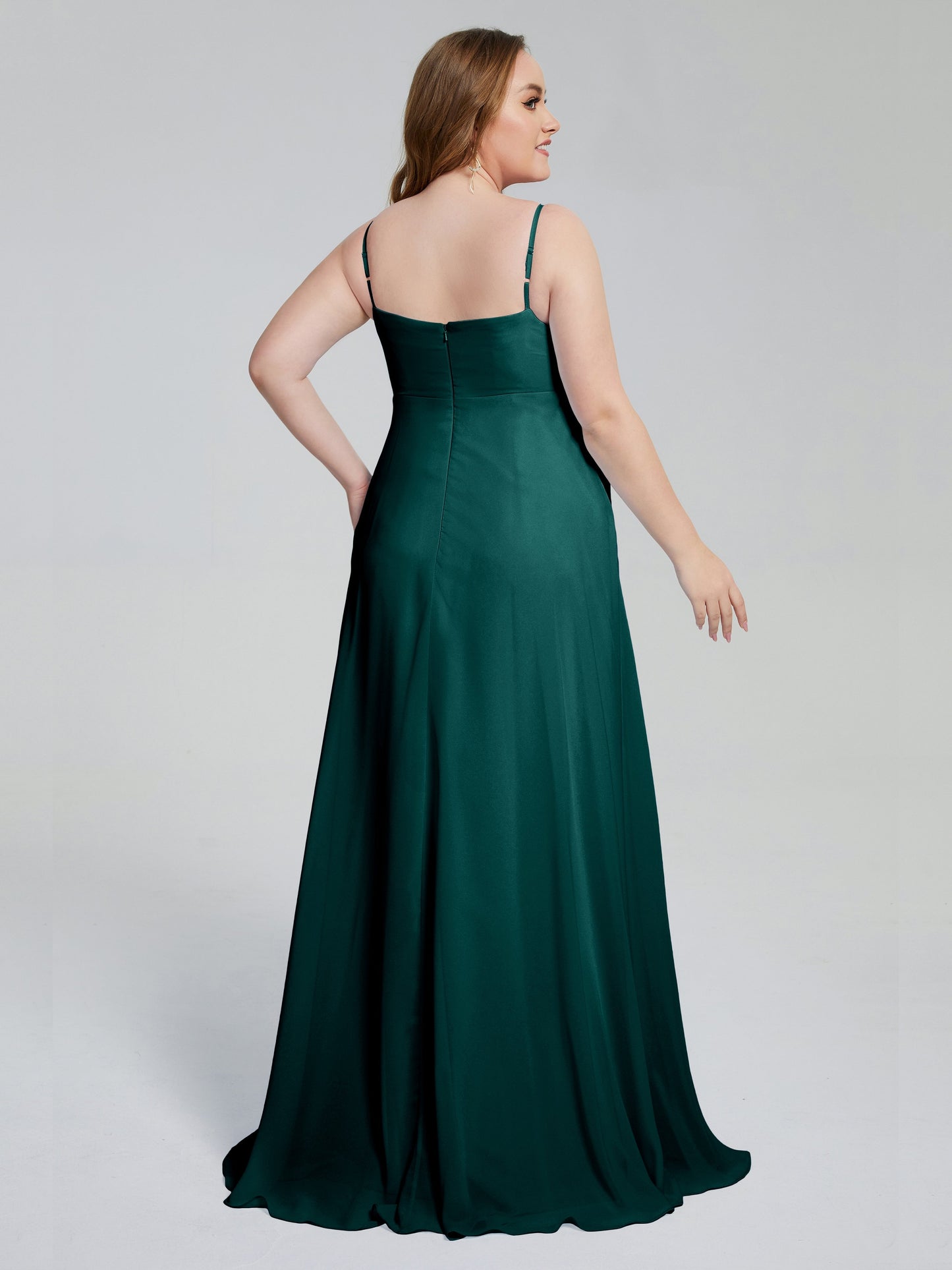Mariah Sweep Train Sleeveless Plus Size Bridesmaid Dresses