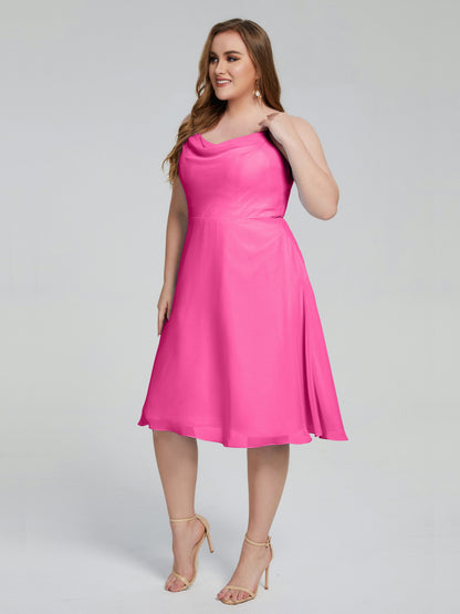 Mckenzie Spaghetti Straps Plus Size Short Bridesmaid Dresses