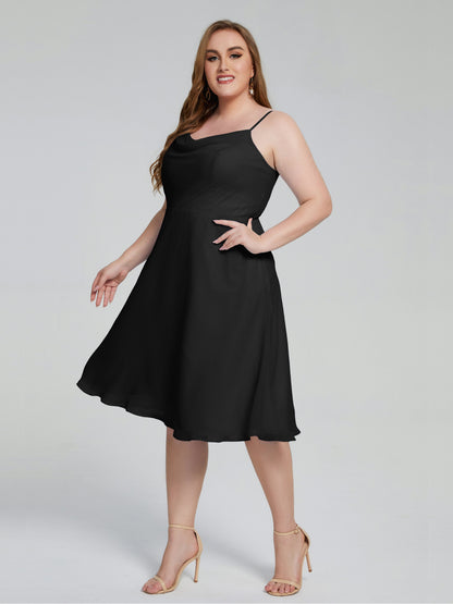 Mckenzie Spaghetti Straps Plus Size Short Bridesmaid Dresses