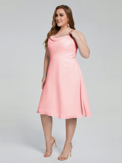 Mckenzie Spaghetti Straps Plus Size Short Bridesmaid Dresses
