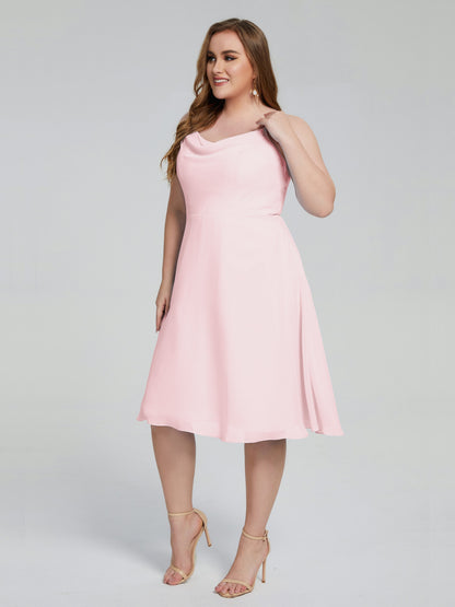 Mckenzie Spaghetti Straps Plus Size Short Bridesmaid Dresses
