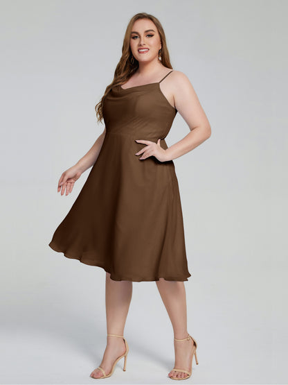 Mckenzie Spaghetti Straps Plus Size Short Bridesmaid Dresses
