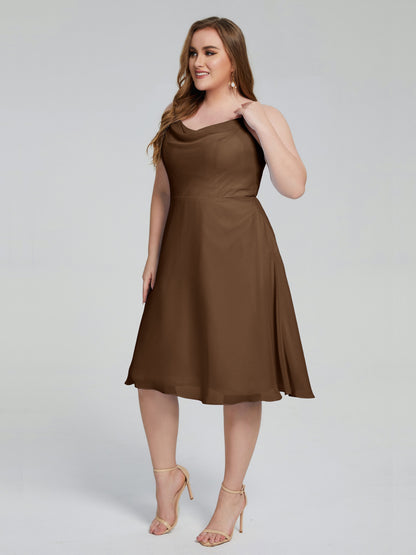 Mckenzie Spaghetti Straps Plus Size Short Bridesmaid Dresses