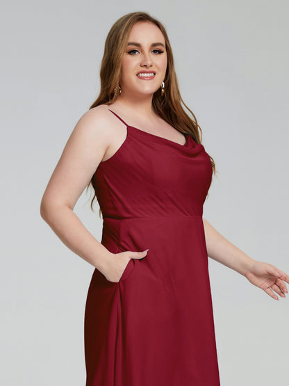 Mckenzie Spaghetti Straps Plus Size Short Bridesmaid Dresses