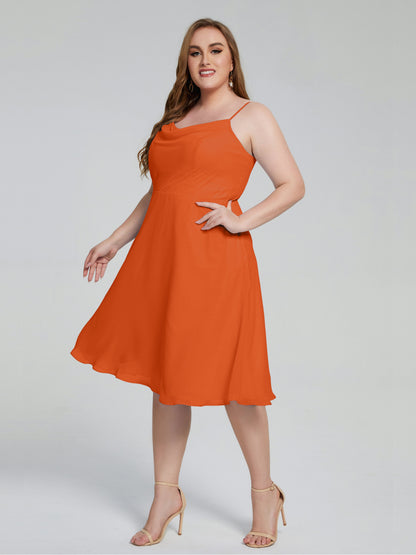 Mckenzie Spaghetti Straps Plus Size Short Bridesmaid Dresses