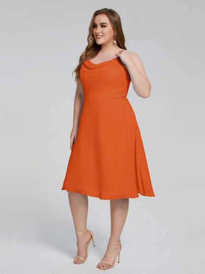 Mckenzie Spaghetti Straps Plus Size Short Bridesmaid Dresses