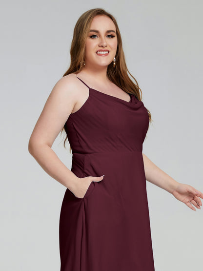Mckenzie Spaghetti Straps Plus Size Short Bridesmaid Dresses