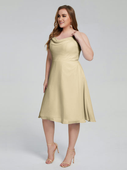 Mckenzie Spaghetti Straps Plus Size Short Bridesmaid Dresses