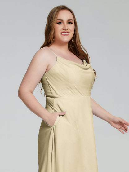 Mckenzie Spaghetti Straps Plus Size Short Bridesmaid Dresses
