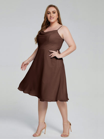 Mckenzie Spaghetti Straps Plus Size Short Bridesmaid Dresses