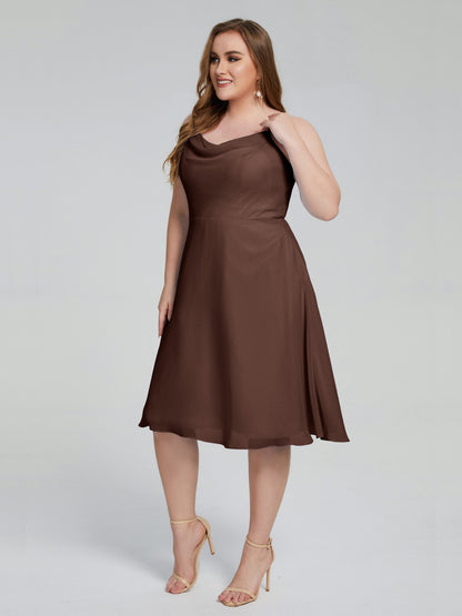 Mckenzie Spaghetti Straps Plus Size Short Bridesmaid Dresses