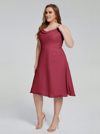 Mckenzie Spaghetti Straps Plus Size Short Bridesmaid Dresses
