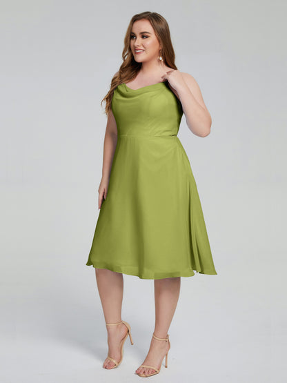 Mckenzie Spaghetti Straps Plus Size Short Bridesmaid Dresses