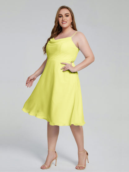 Mckenzie Spaghetti Straps Plus Size Short Bridesmaid Dresses