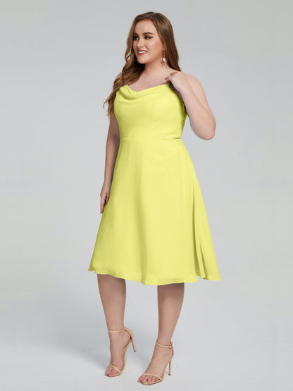 Mckenzie Spaghetti Straps Plus Size Short Bridesmaid Dresses