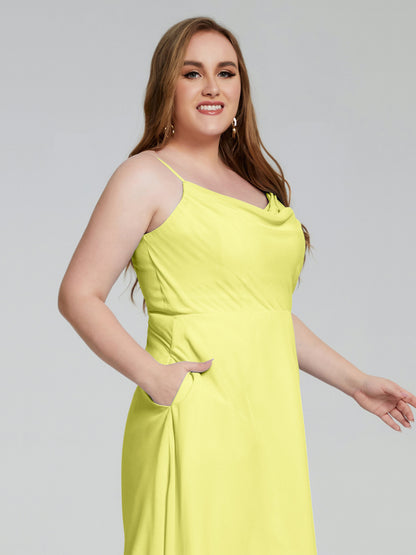 Mckenzie Spaghetti Straps Plus Size Short Bridesmaid Dresses