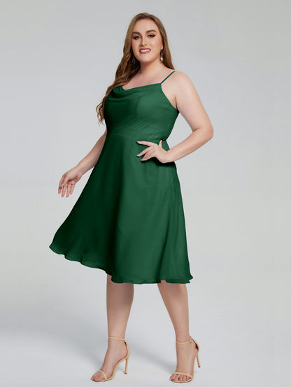 Mckenzie Spaghetti Straps Plus Size Short Bridesmaid Dresses