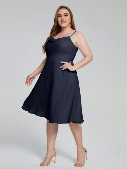 Mckenzie Spaghetti Straps Plus Size Short Bridesmaid Dresses