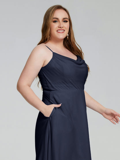 Mckenzie Spaghetti Straps Plus Size Short Bridesmaid Dresses