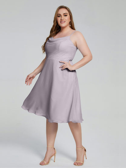 Mckenzie Spaghetti Straps Plus Size Short Bridesmaid Dresses