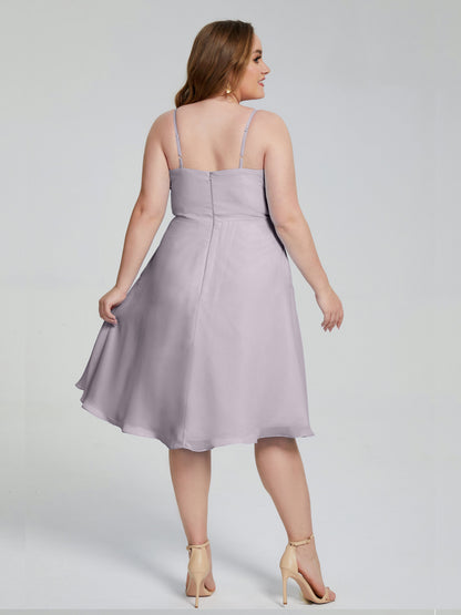 Mckenzie Spaghetti Straps Plus Size Short Bridesmaid Dresses