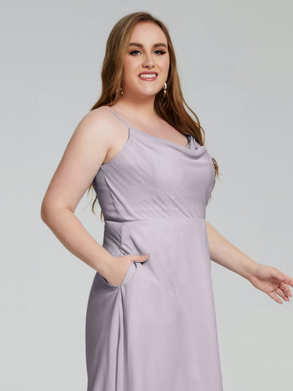 Mckenzie Spaghetti Straps Plus Size Short Bridesmaid Dresses